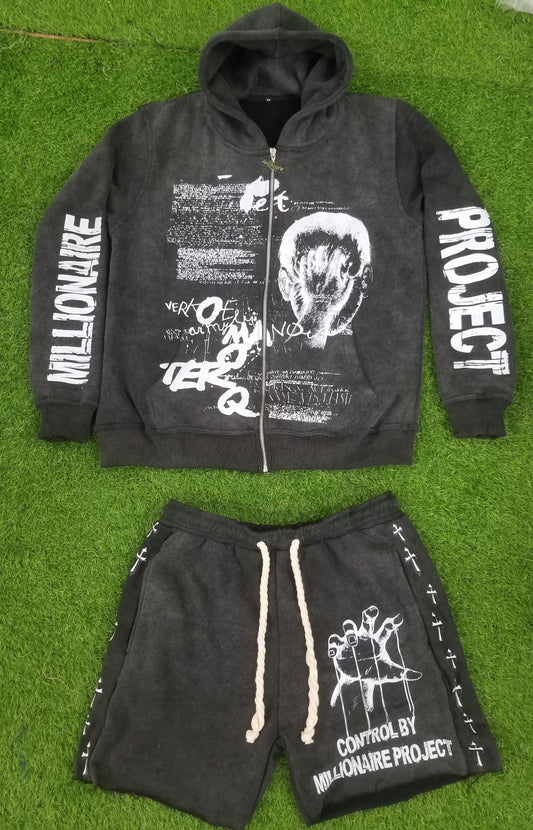 Millionaire Project BabyFace Zip Up Jacket & Short Set